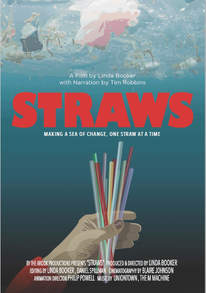 straws movie poster showing a hand holding straws underneath the ocean's surface
