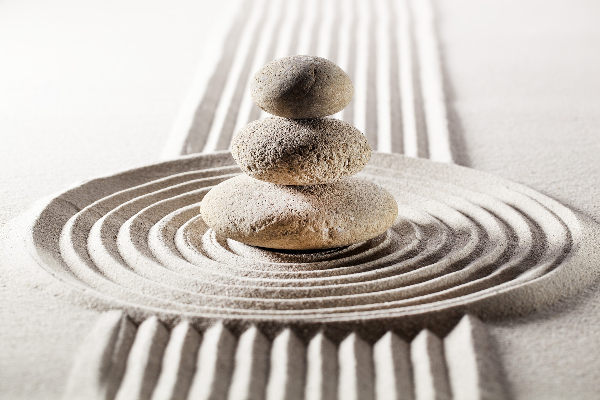 three rocks balancing