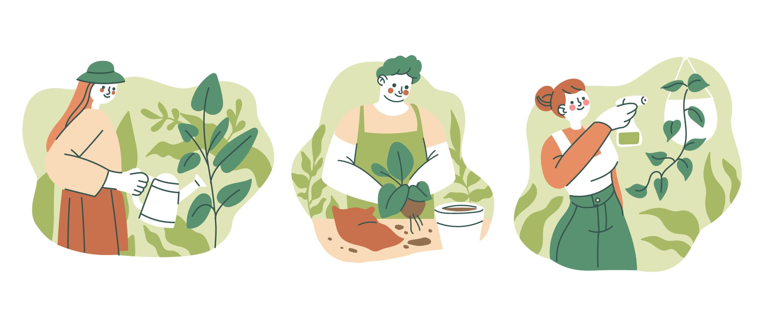 gardeners tending their plants